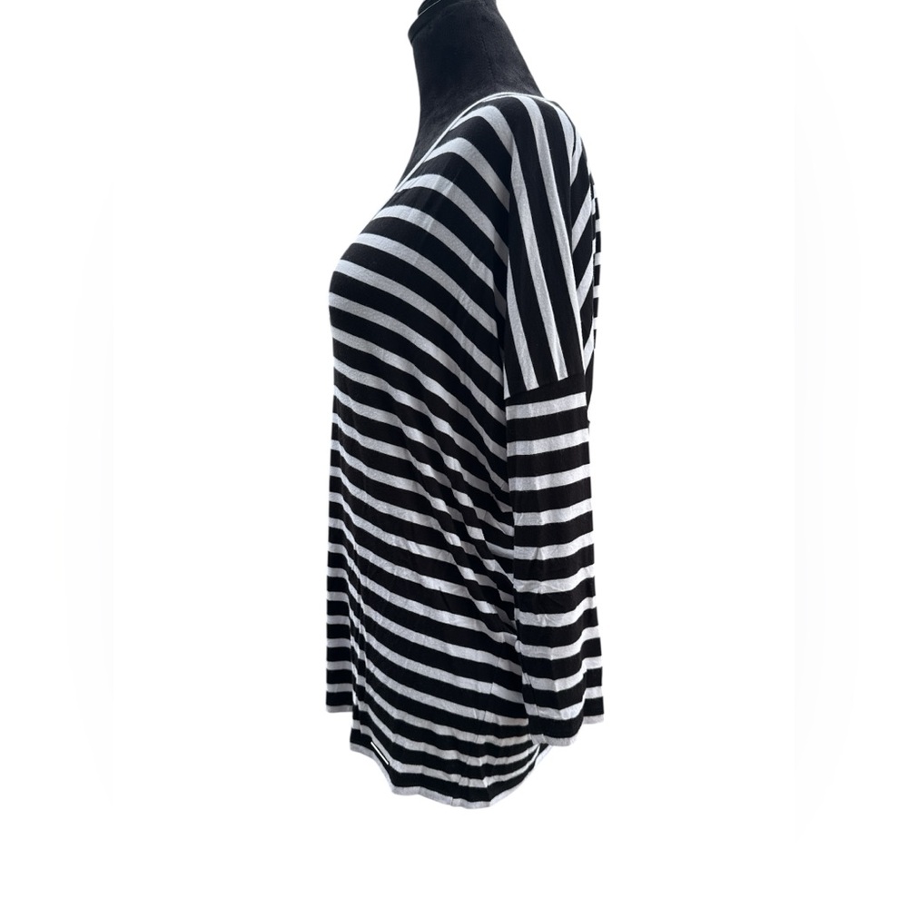 MICHAEL Michael Kors Black and White Striped Top size large - Picture 8 of 12